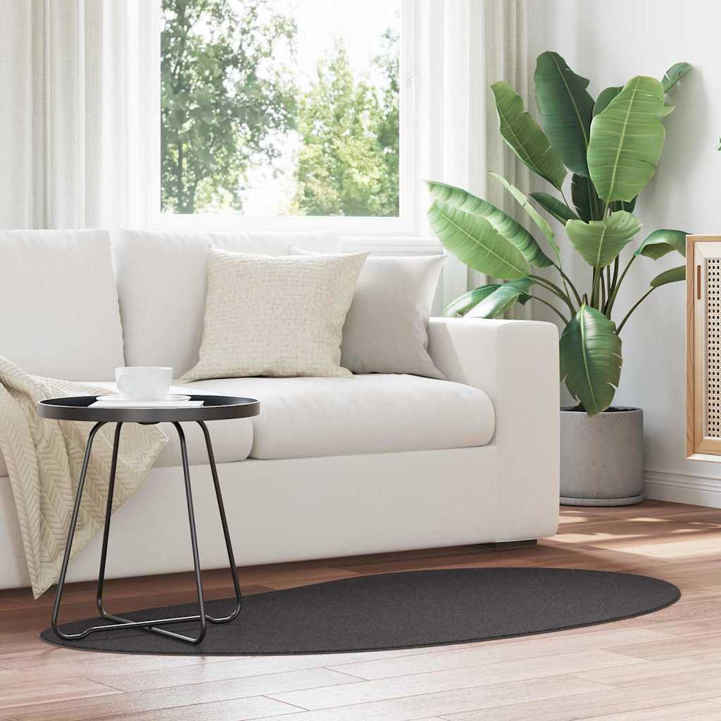vidaXL Alfombra HUARTE Gris antracita 80 x 150 cm Poliéster