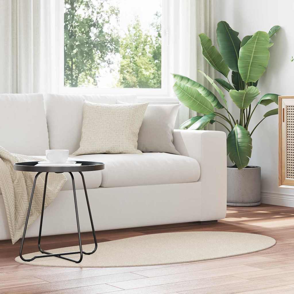 vidaXL Alfombra HUARTE Beige 80 x 150 cm Poliéster