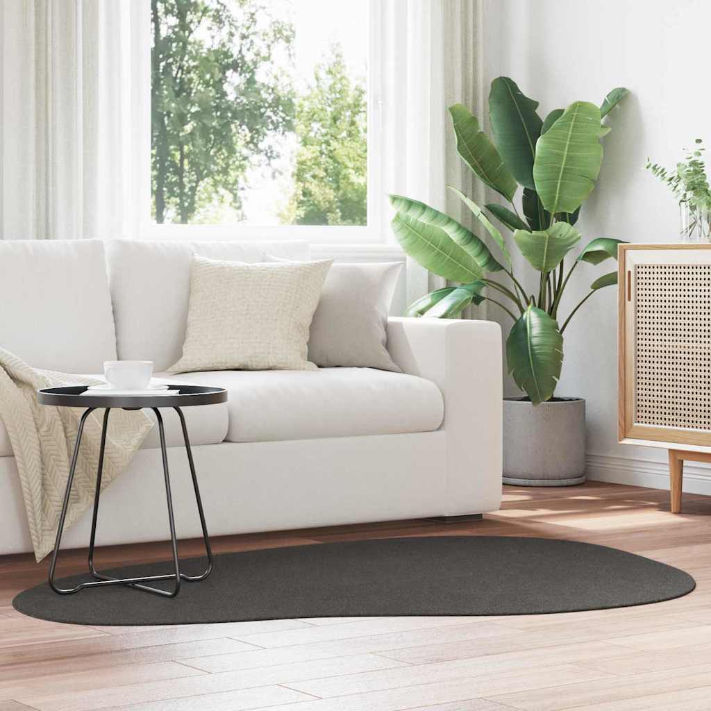 vidaXL Alfombra HUARTE Gris antracita 120 x 170 cm Poliéster