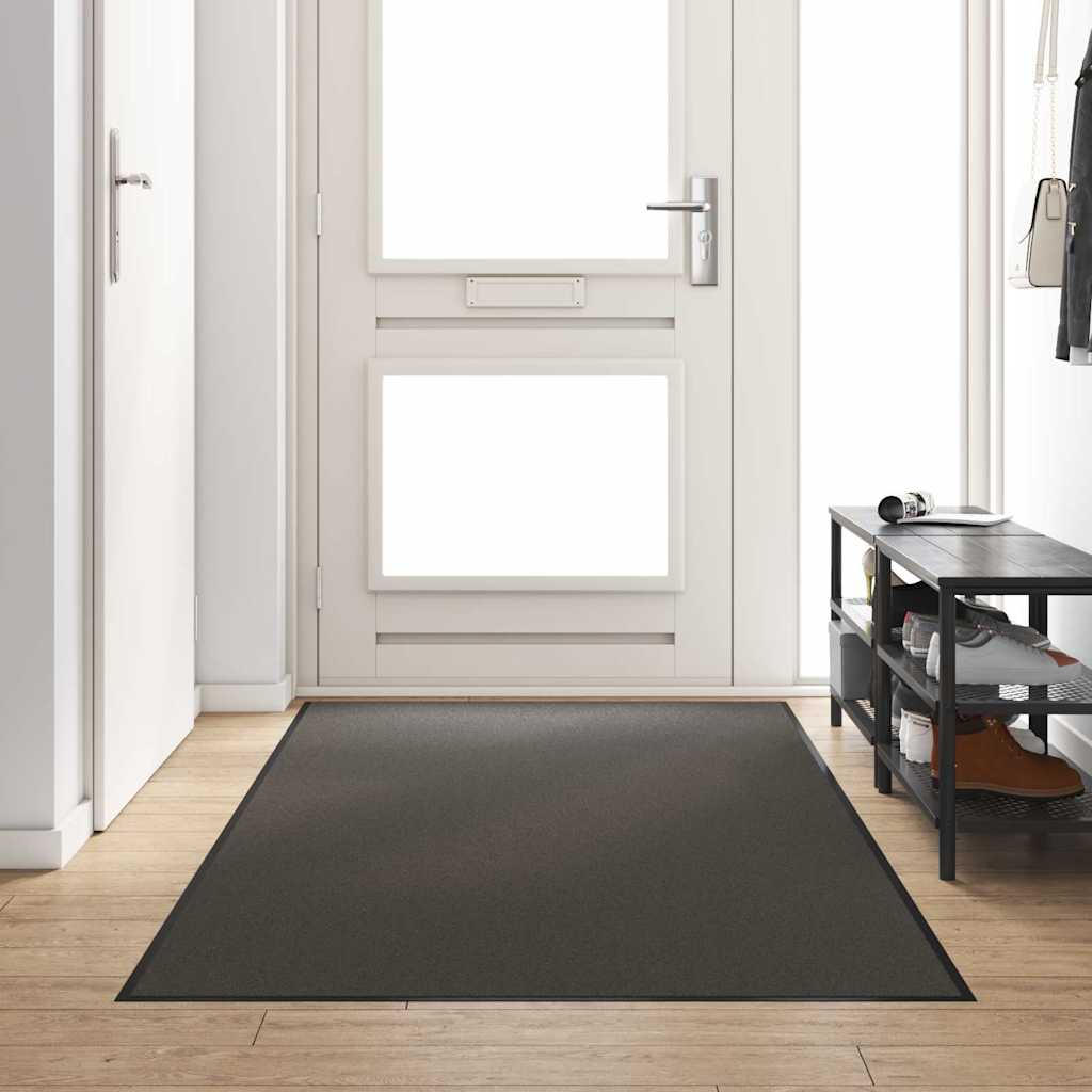 vidaXL Felpudo Otro Antracita y Negro 120 x 250 cm Poliamida y PVC