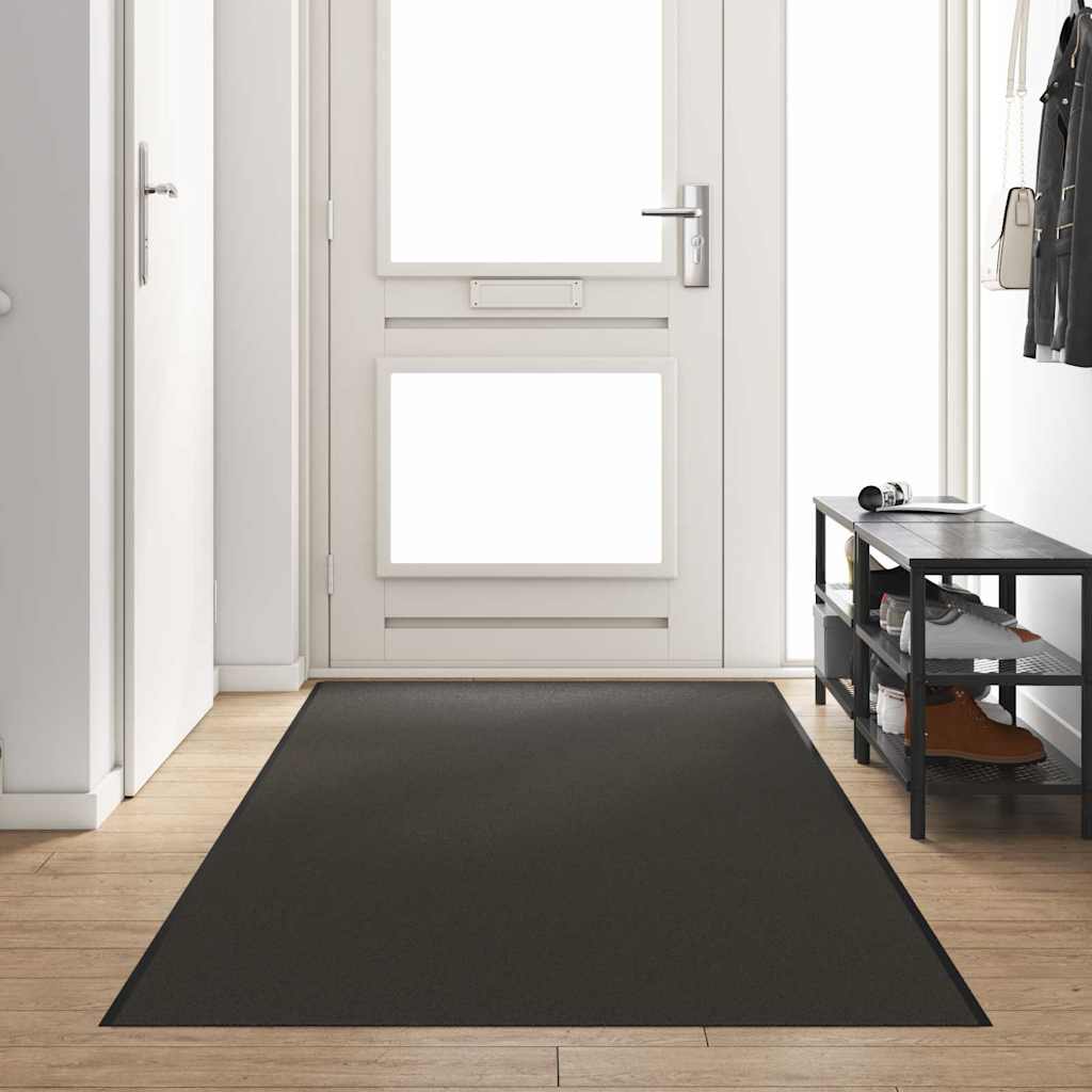 vidaXL Felpudo Otro Antracita y Negro 120 x 350 cm Poliamida y PVC