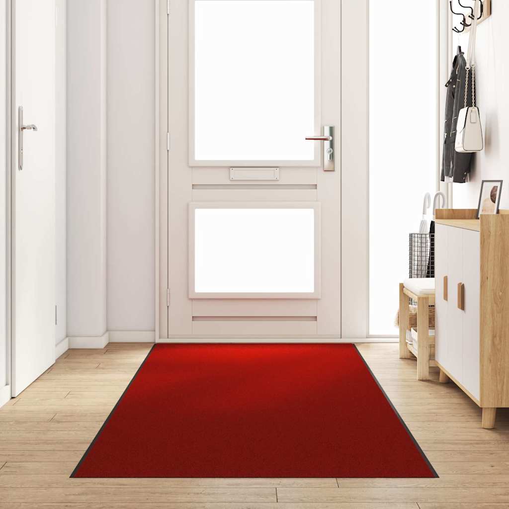 vidaXL Felpudo Otro Rojo y Negro 120 x 400 cm Poliamida y PVC