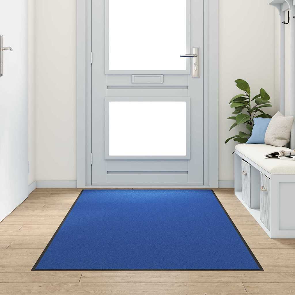 vidaXL Felpudo Azul y Negro 120 x 250 cm 100% Poliamida