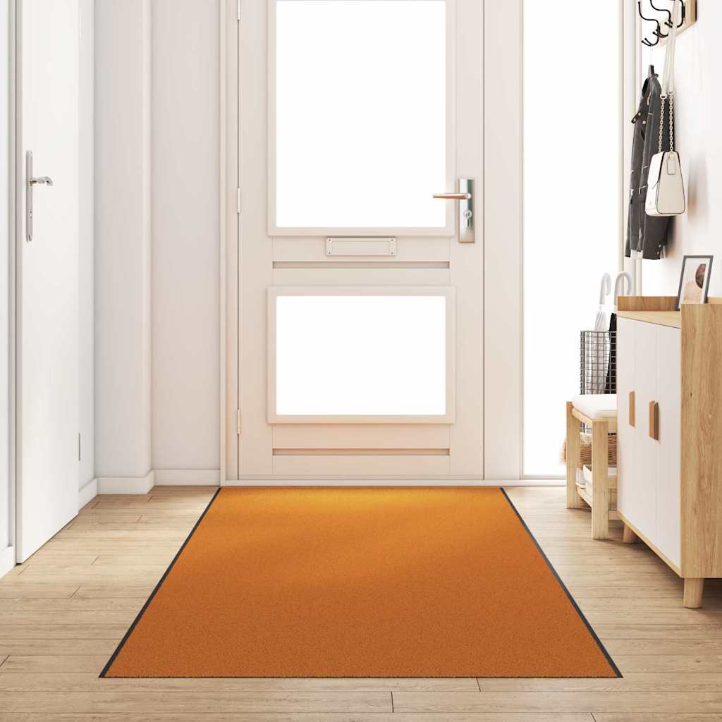 vidaXL Felpudo Naranja y Negro 120 x 350 cm 100% Poliamida