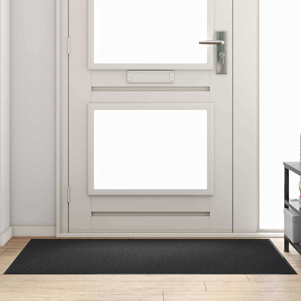 vidaXL Felpudo Negro 90 x 150 cm 100% Poliamida