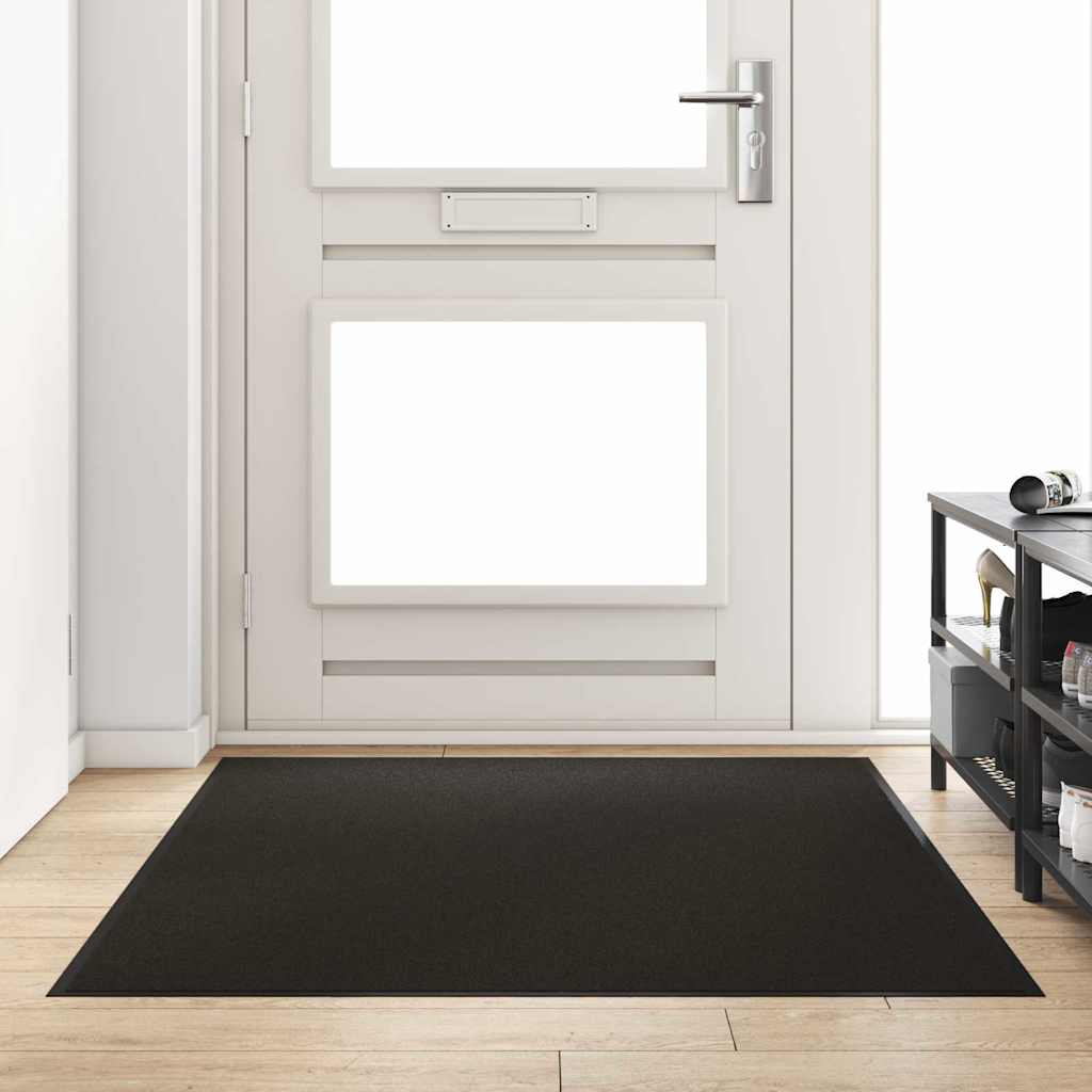 vidaXL Felpudo Negro 120 x 180 cm 100% Poliamida