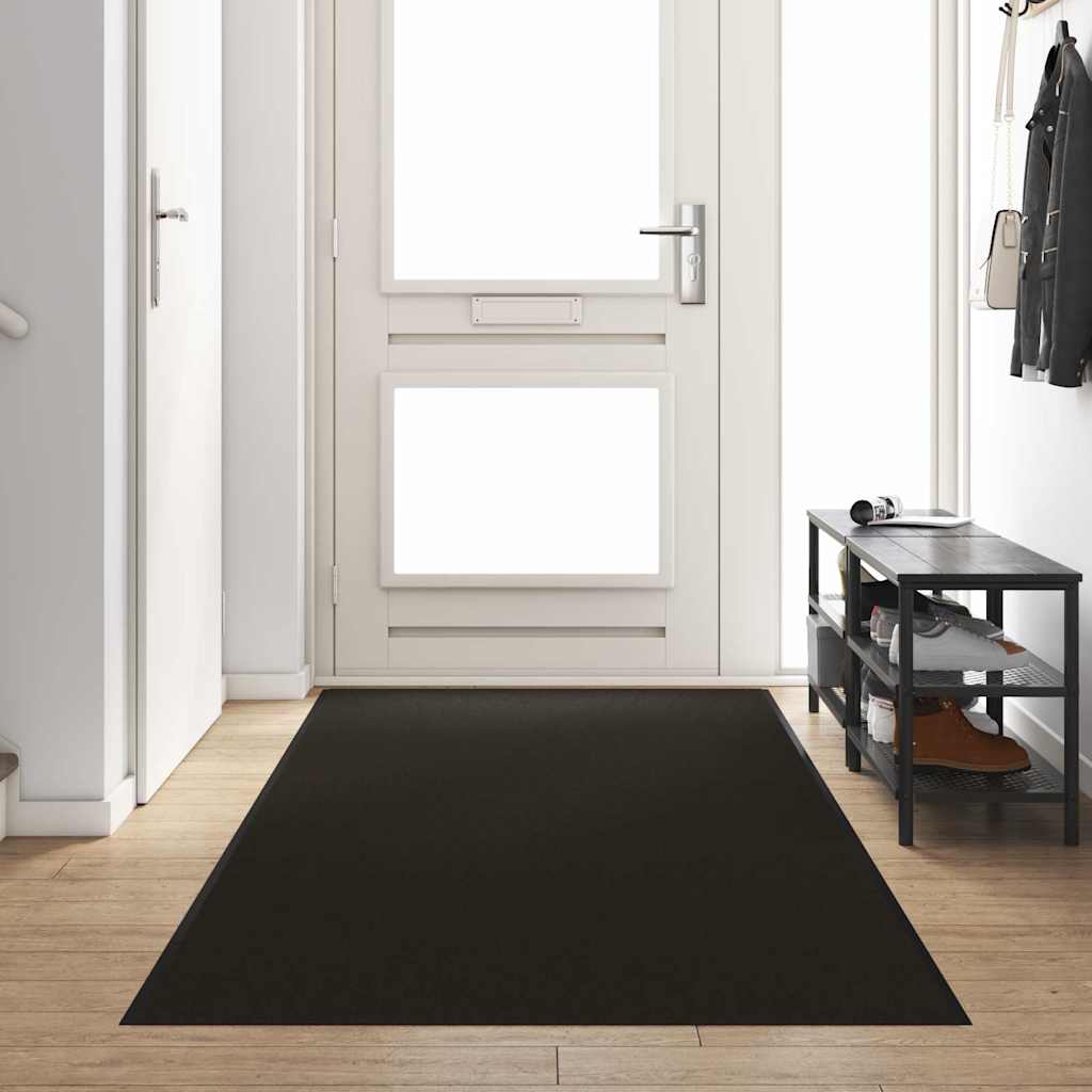 vidaXL Felpudo Negro 120 x 350 cm 100% Poliamida