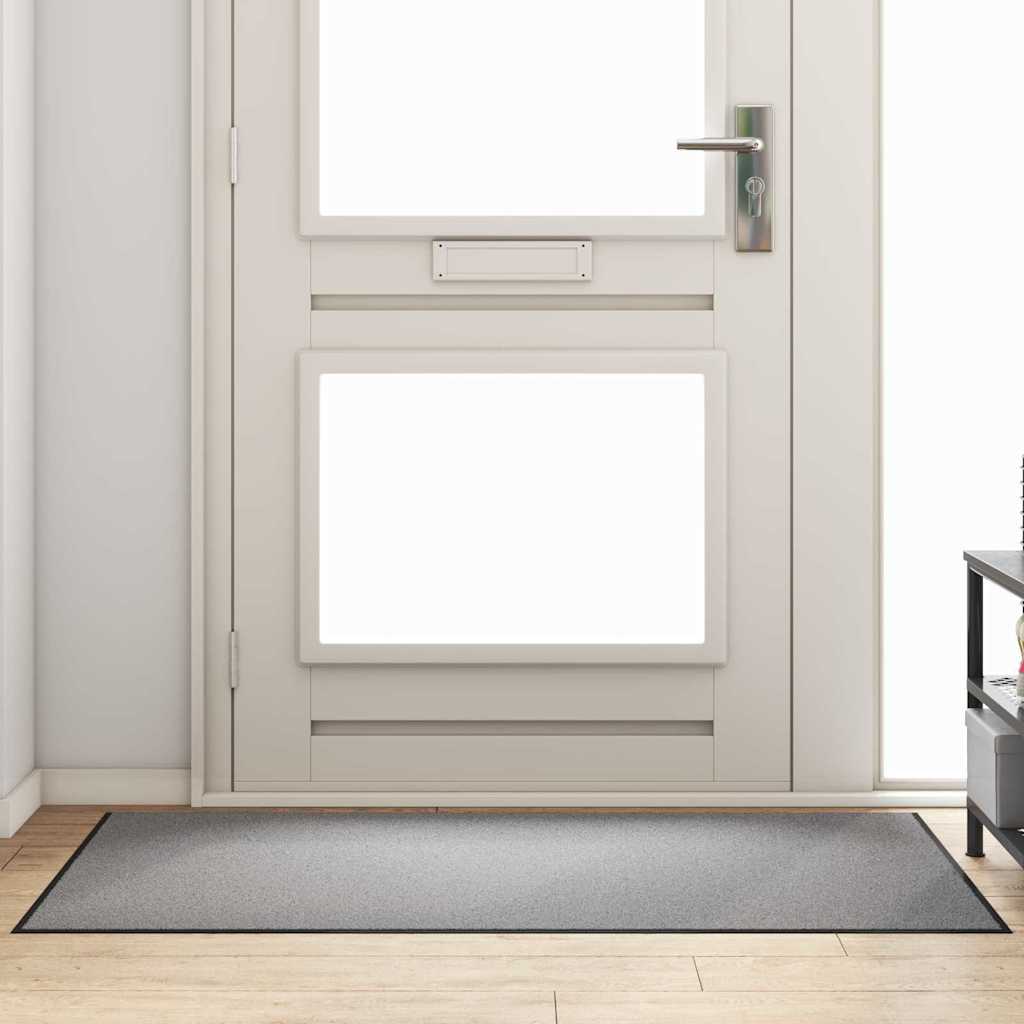 vidaXL Felpudo Gris y Negro 90 x 150 cm 100% Poliamida