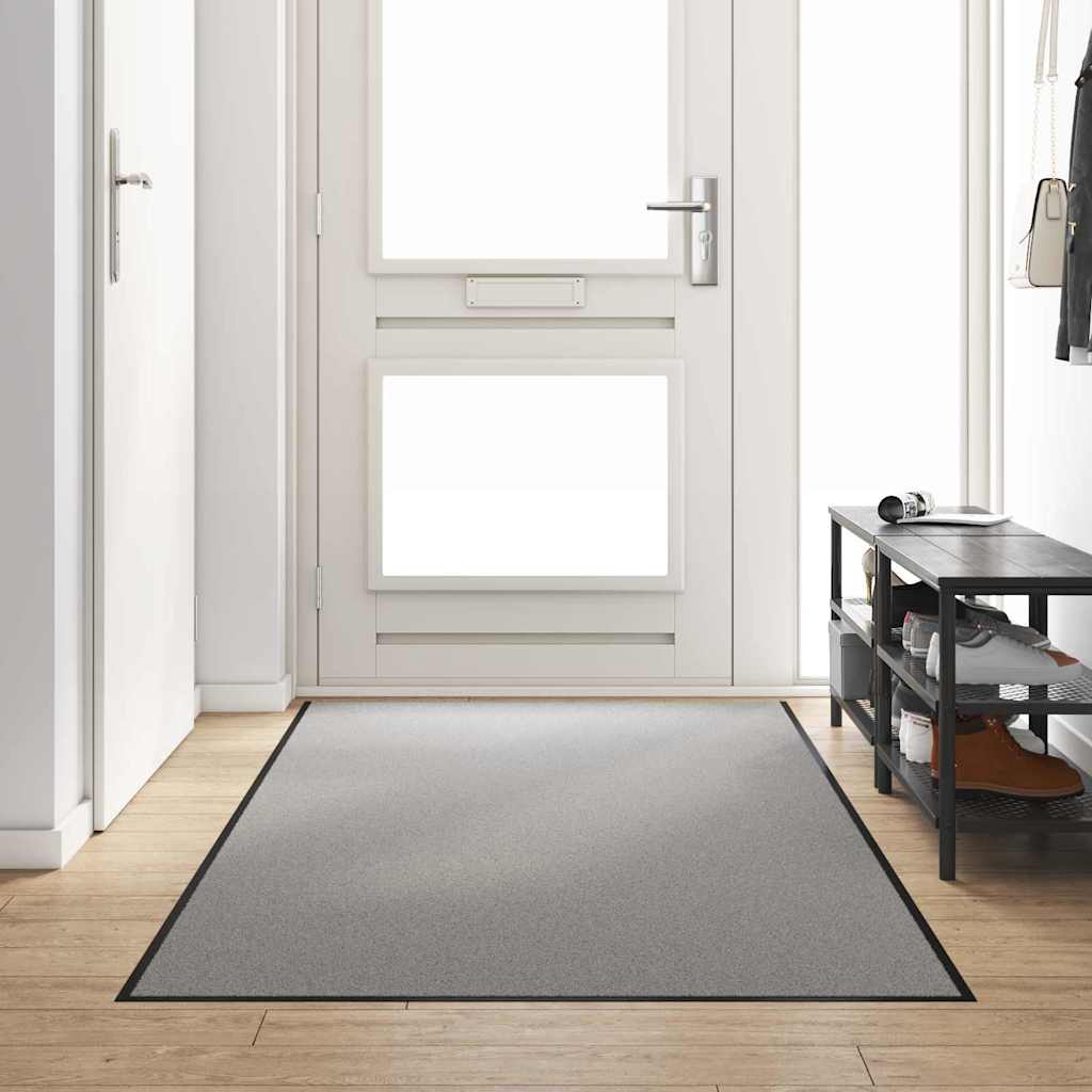vidaXL Felpudo Gris y Negro 120 x 250 cm 100% Poliamida