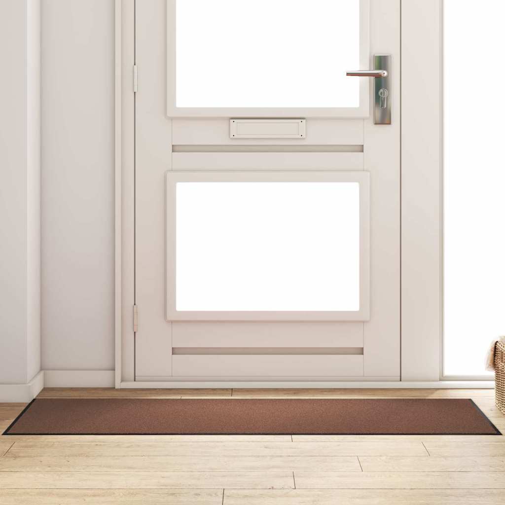 vidaXL Felpudo Marrón y Negro 60 x 180 cm 100% Poliamida
