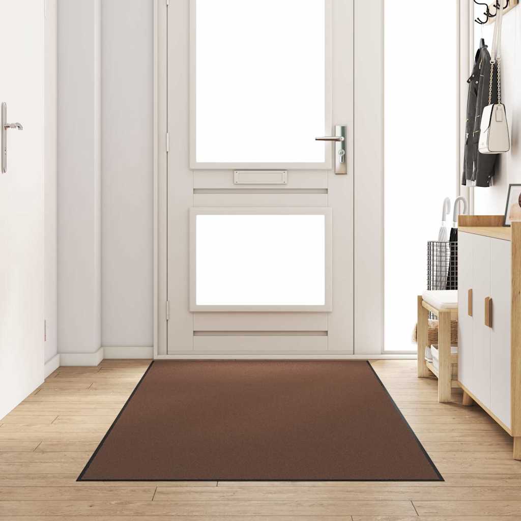 vidaXL Felpudo Marrón y Negro 120 x 300 cm 100% Poliamida