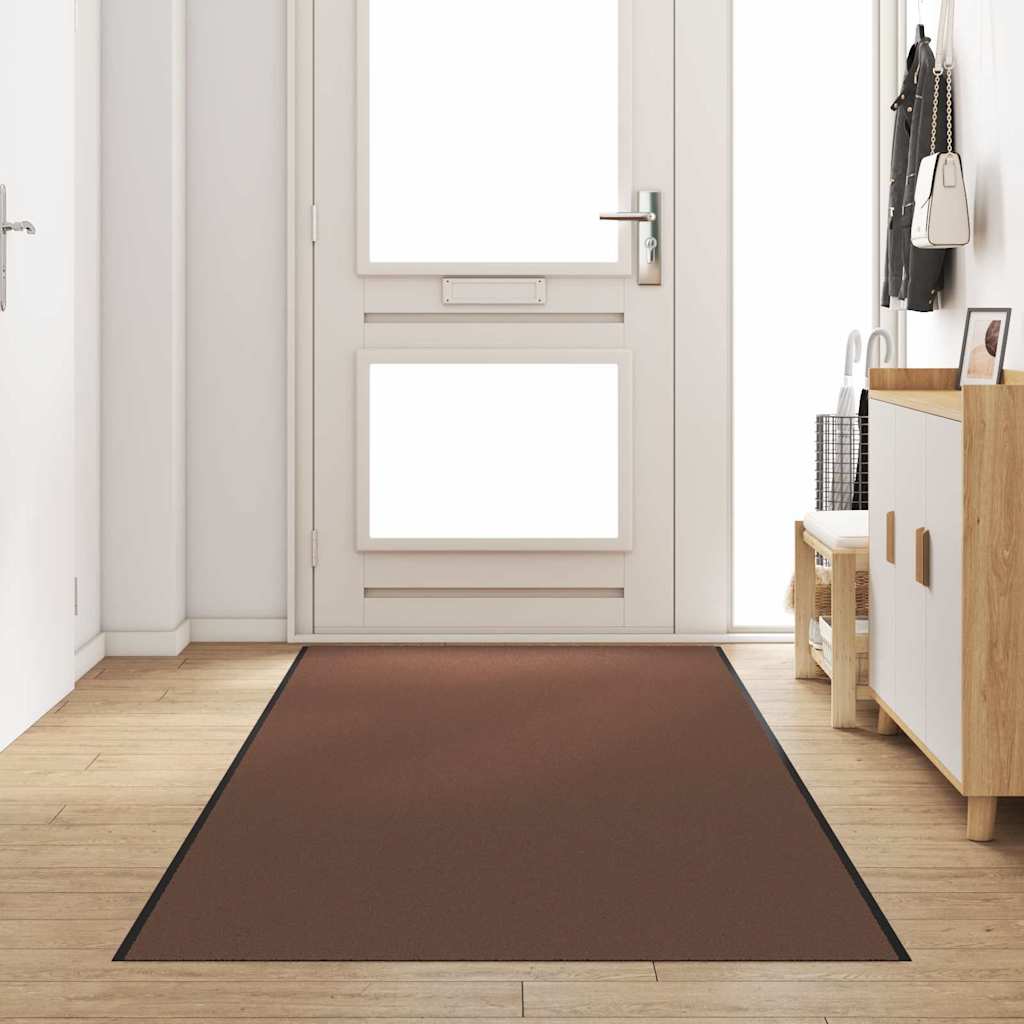vidaXL Felpudo Marrón y Negro 120 x 400 cm 100% Poliamida