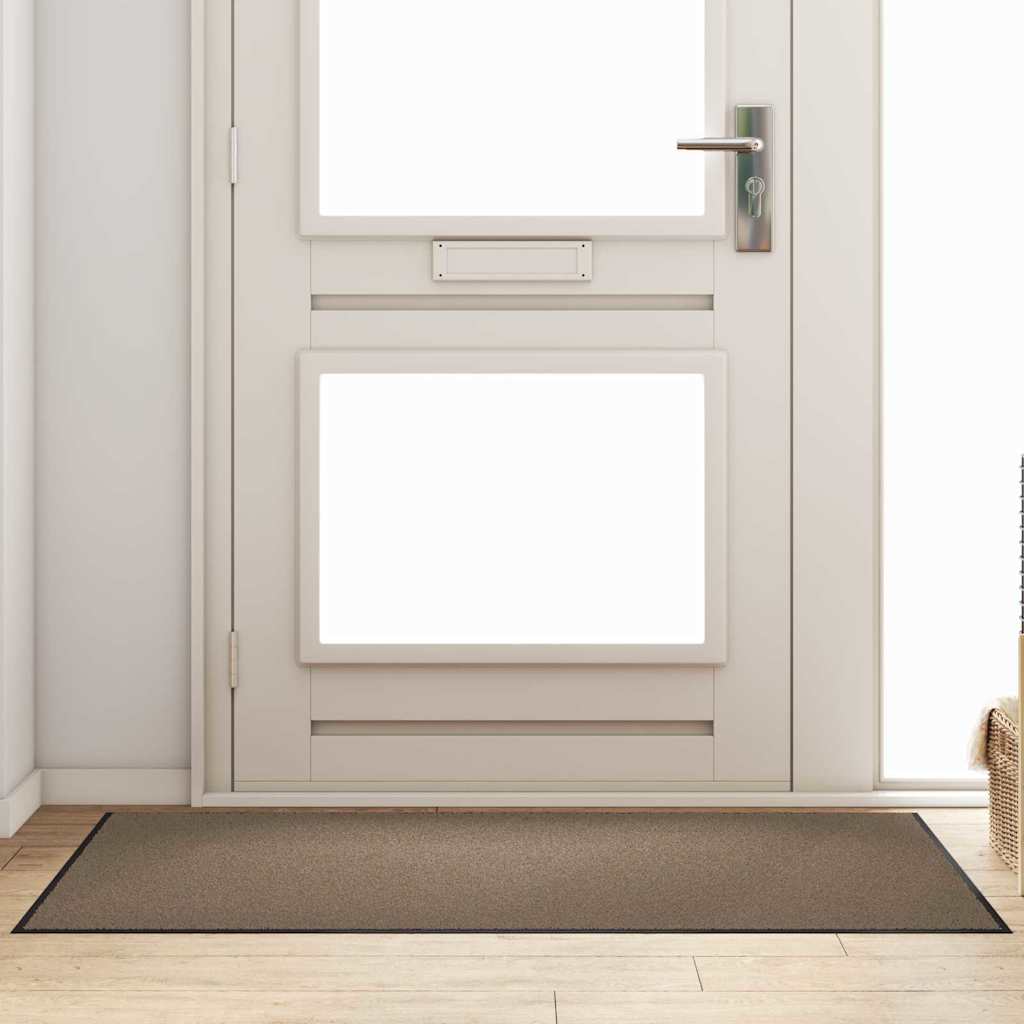 vidaXL Felpudo Beige y Negro 90 x 150 cm 100% Poliamida