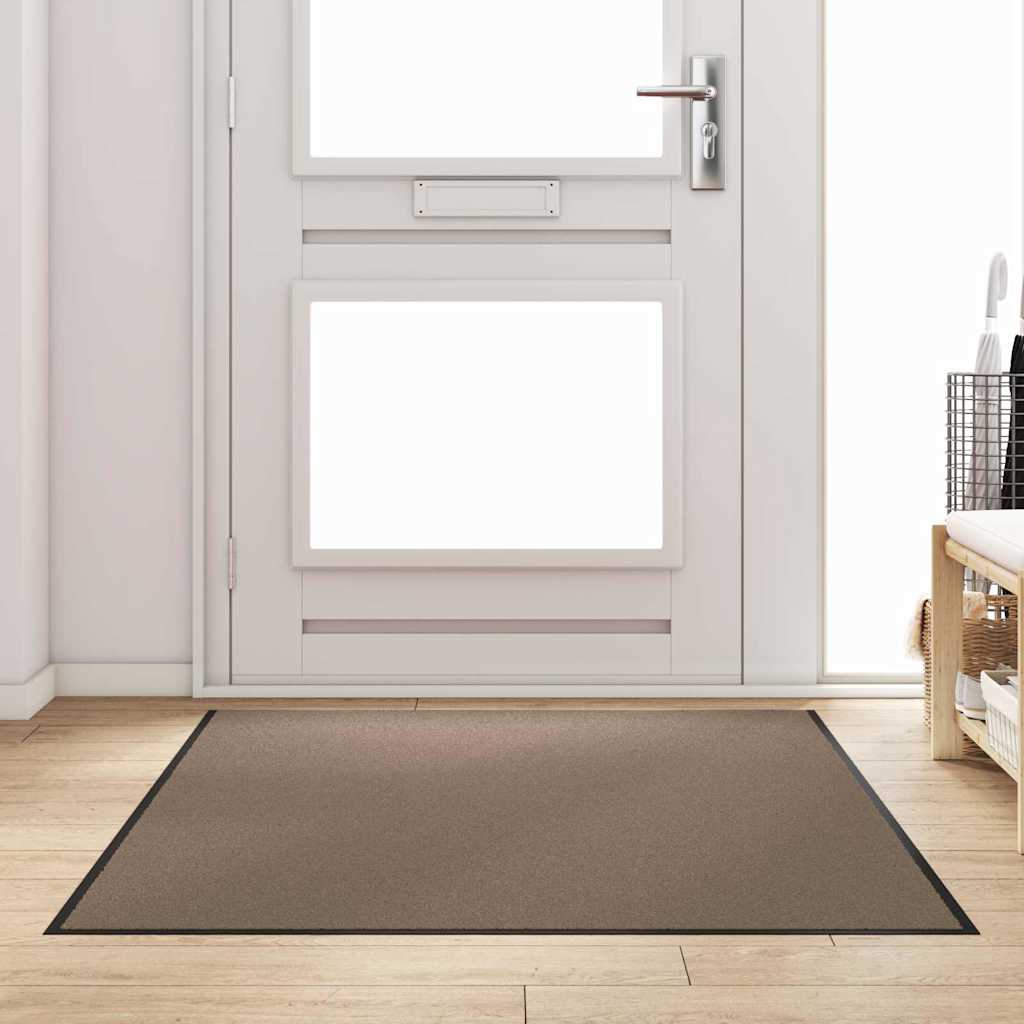vidaXL Felpudo Beige y Negro 120 x 180 cm 100% Poliamida