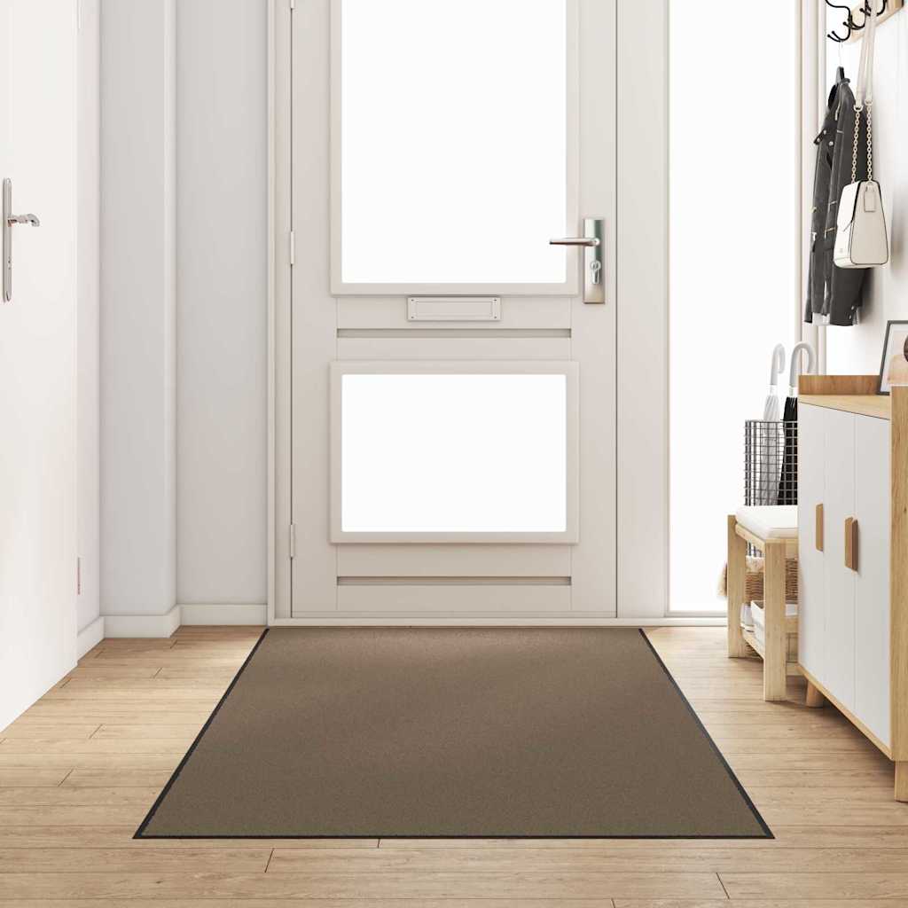 vidaXL Felpudo Beige y Negro 120 x 250 cm 100% Poliamida