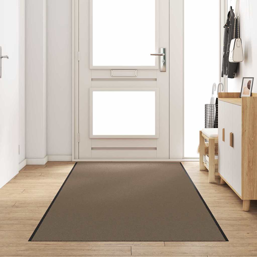 vidaXL Felpudo Beige y Negro 120 x 350 cm 100% Poliamida