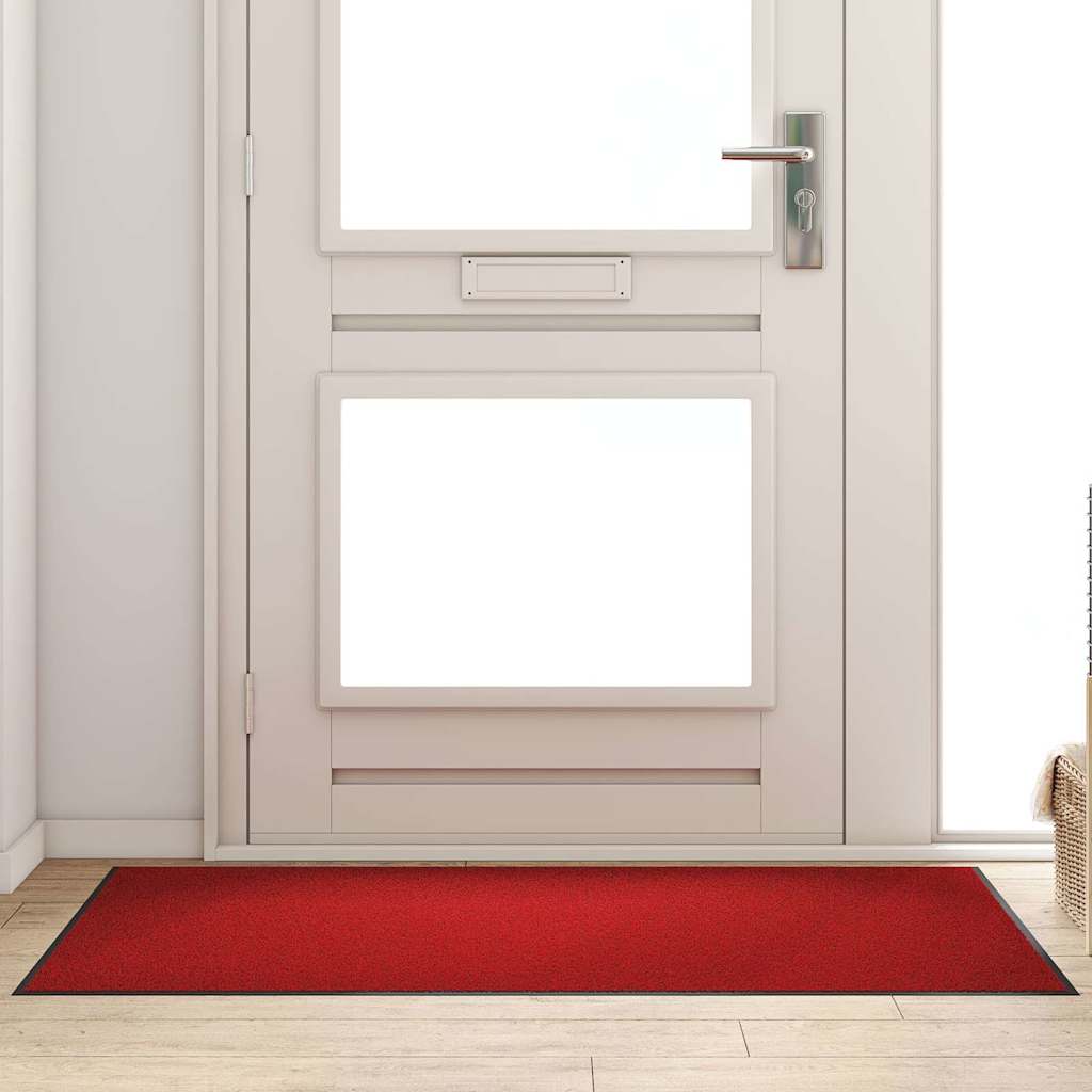 vidaXL Felpudo Rojo y Negro 90 x 150 cm 100% Poliamida