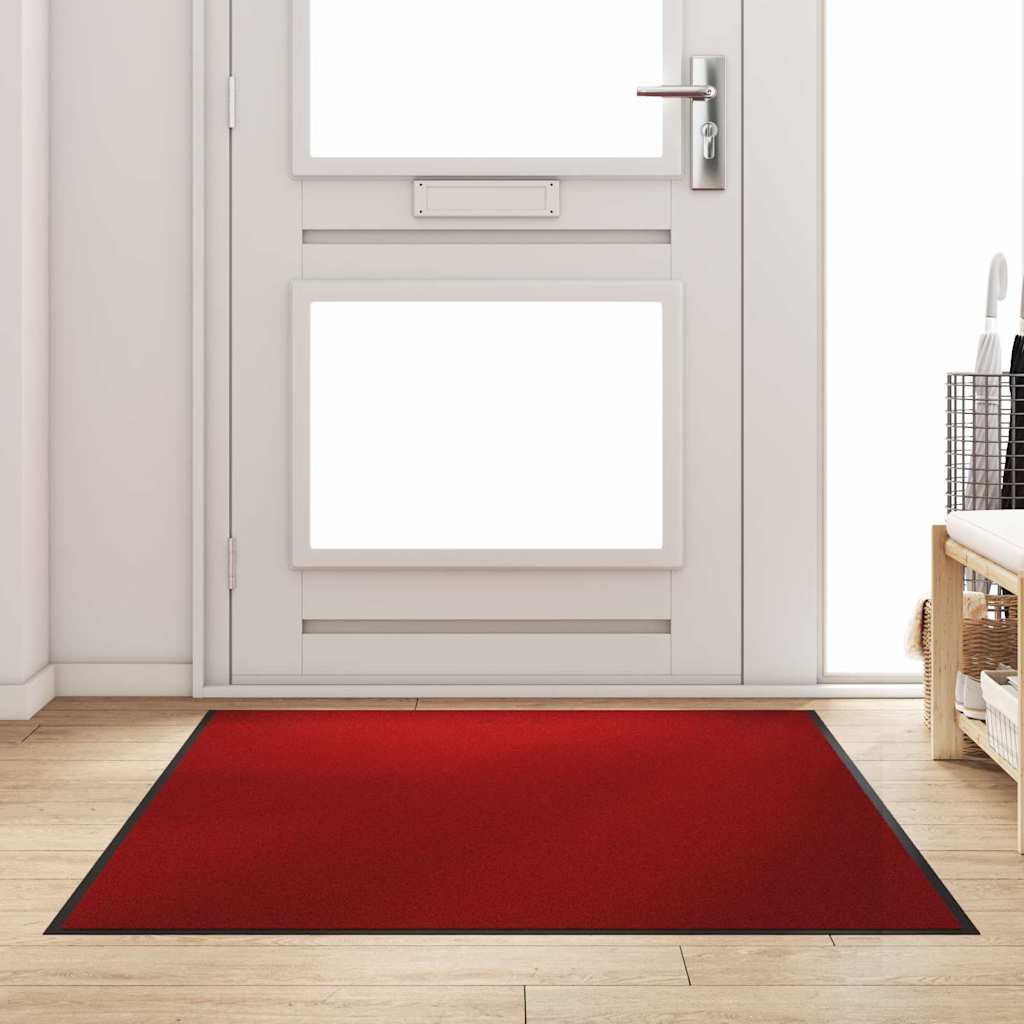 vidaXL Felpudo Rojo y Negro 120 x 180 cm 100% Poliamida