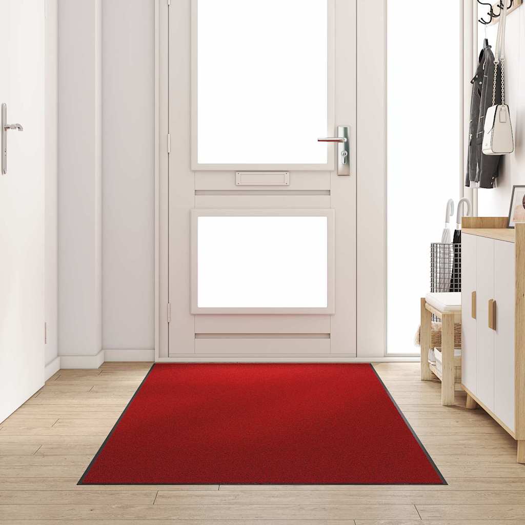 vidaXL Felpudo Rojo y Negro 120 x 300 cm 100% Poliamida