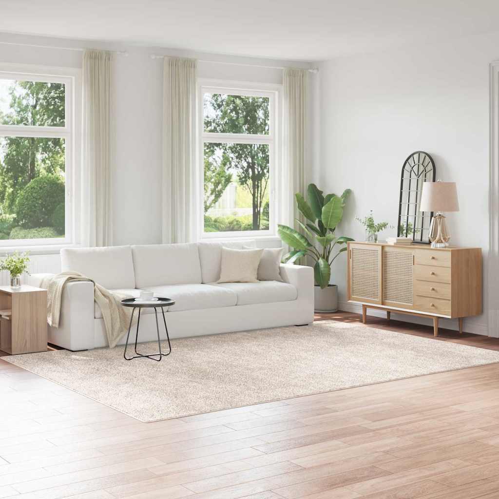 vidaXL Alfombra Shaggy Antideslizante Crema 240 x 340 cm PP
