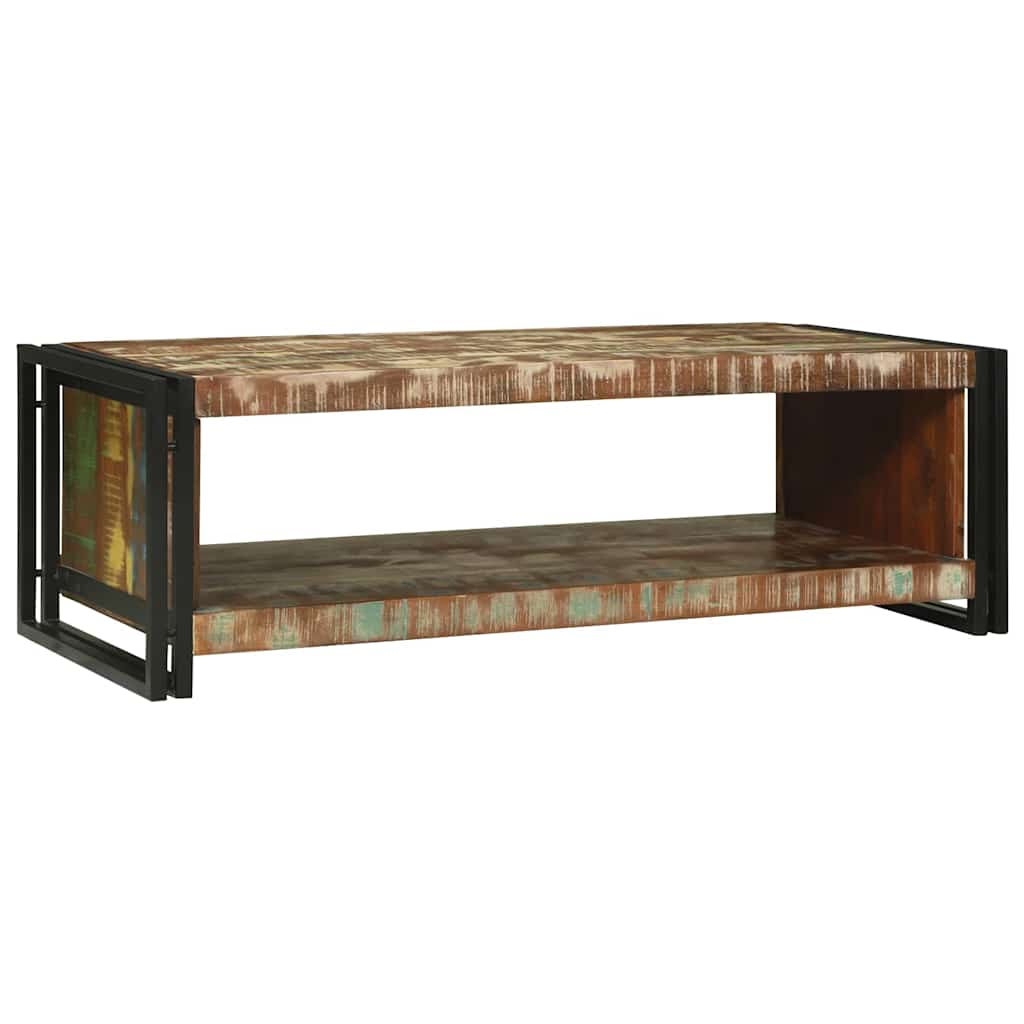 vidaXL Mesa de Café 120 x 50 x 38 cm Madera sólida recuperada