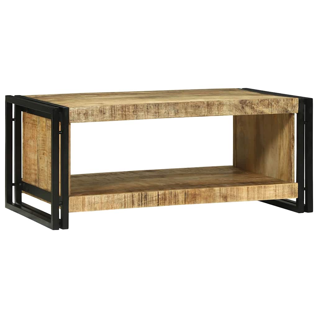 vidaXL Mesa de Café Marrón 90 x 50 x 38 cm Madera de mango maciza