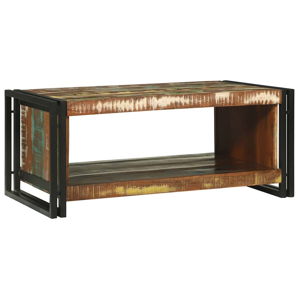 vidaXL Mesa de Café 90 x 50 x 38 cm Madera sólida recuperada