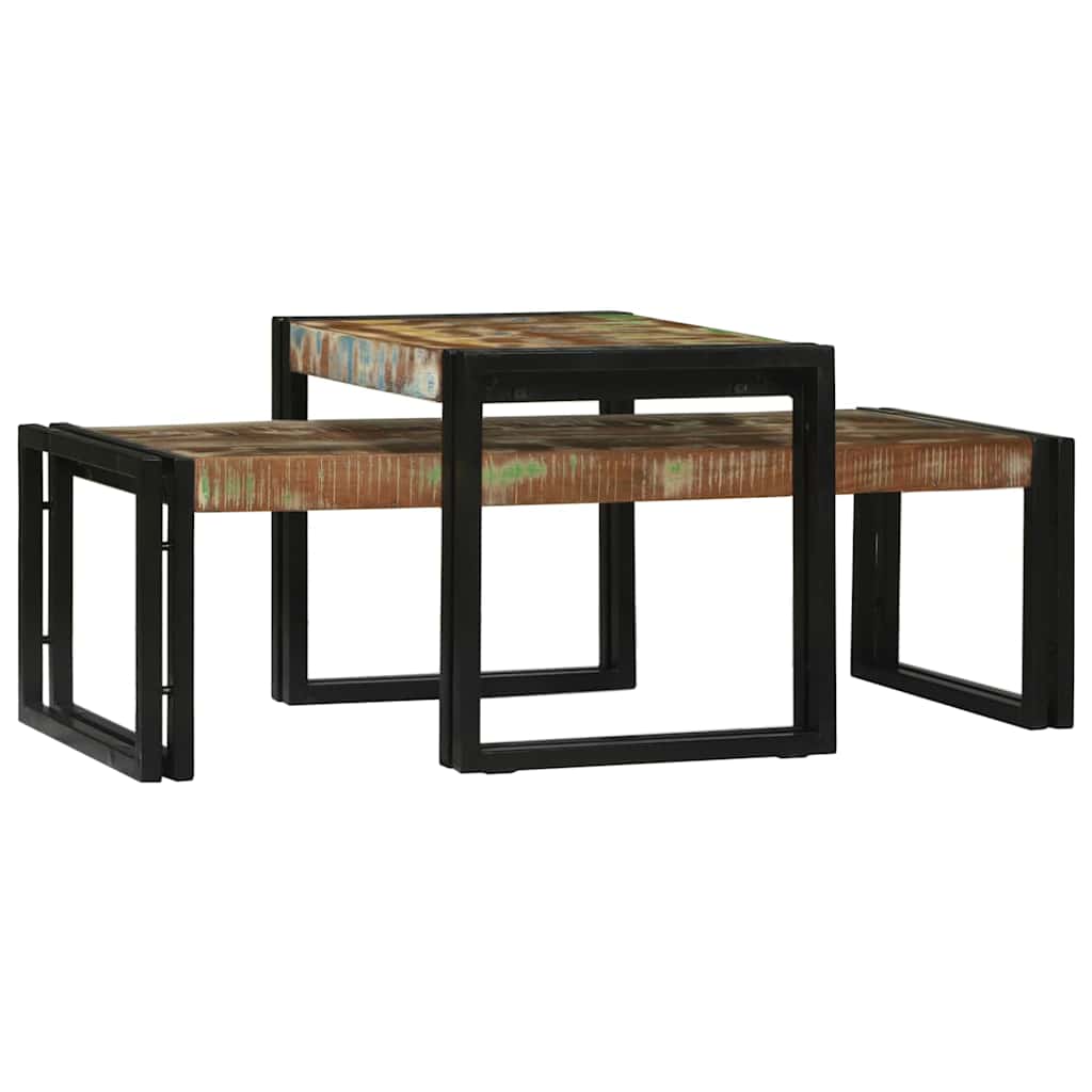 vidaXL Mesa de Café 2 uds. Multicolor 48 x 40 x 40 cm