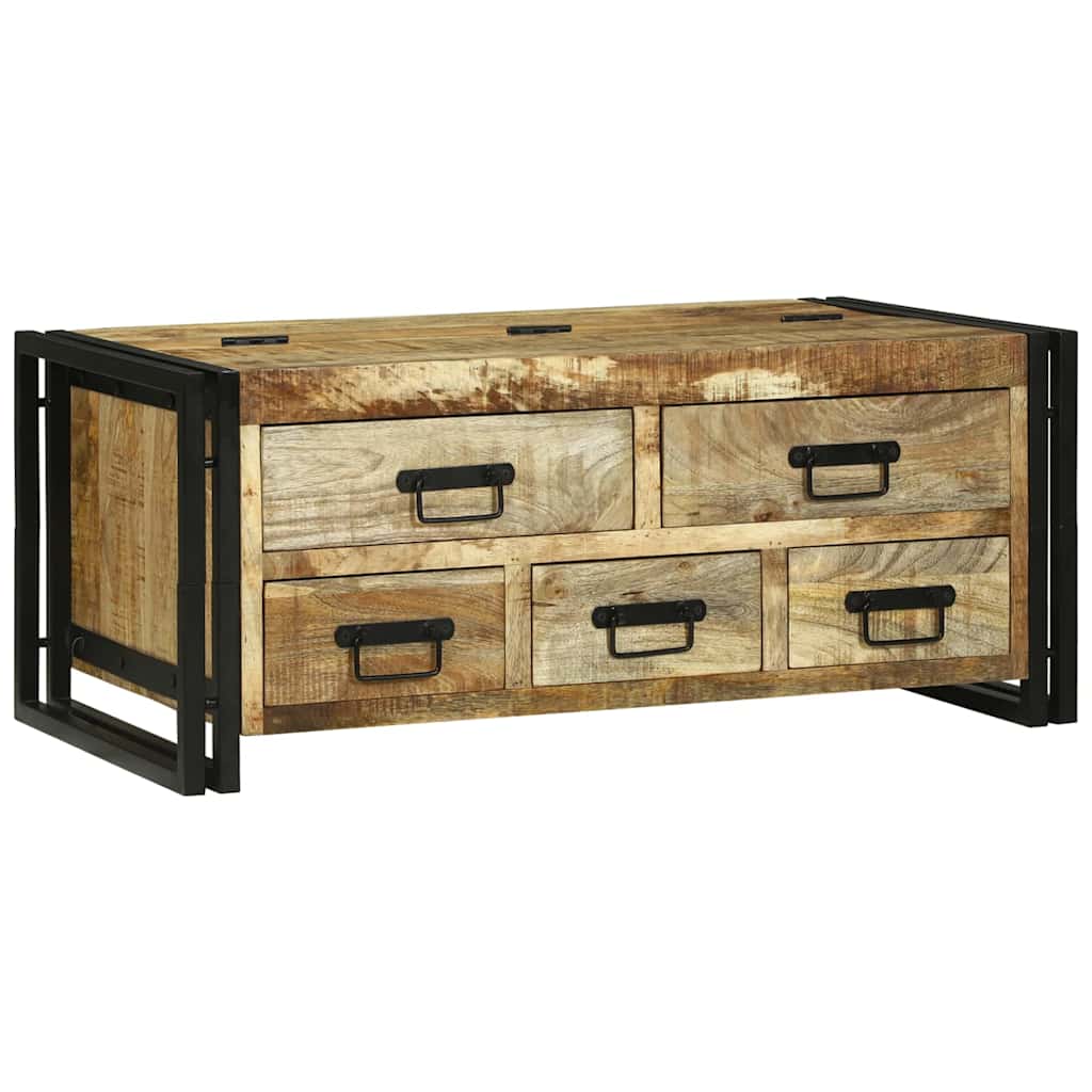 vidaXL Mesa de Café Marrón 90 x 50 x 38 cm Madera de mango maciza