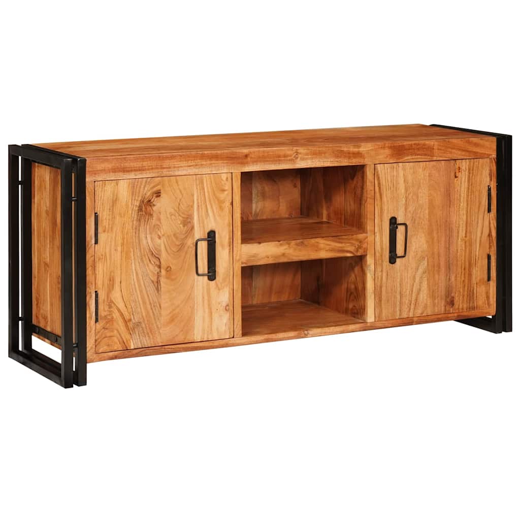 vidaXL Mueble de TV Marrón 120 x 33 x 50 cm madera maciza de acacia
