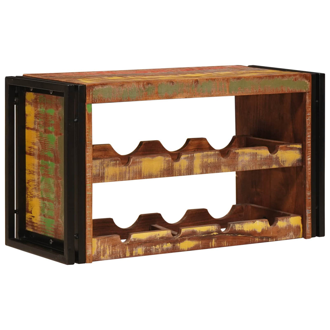 vidaXL Estante de Vino Marrón 80 x 45 x 33 cm Madera reciclada maciza