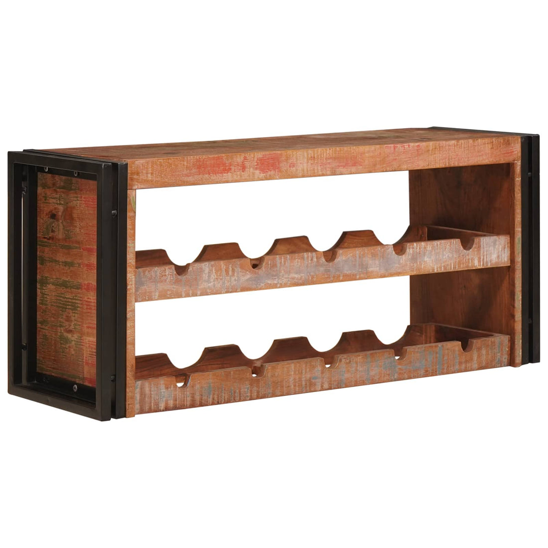 vidaXL Estante de Vino Marrón 100 x 45 x 33 cm Madera reciclada maciza