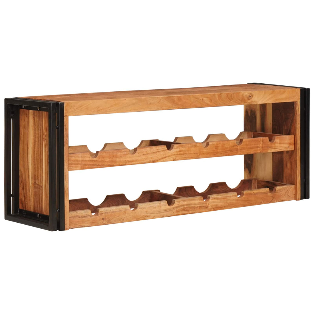 vidaXL Estante de Vino Marrón 120 x 45 x 33 cm Madera de Acacia Sólida