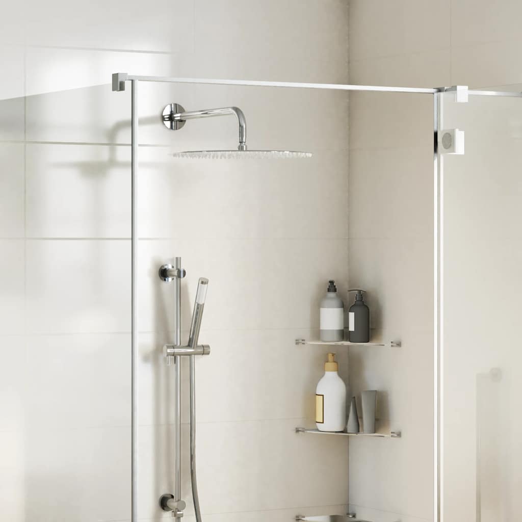 vidaXL Cabezal ducha redondo efecto lluvia acero inoxidable 304 40 cm