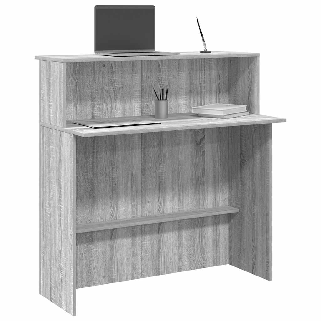 vidaXL Mostrador de recepción sonoma gris 100x50x103,5 cm