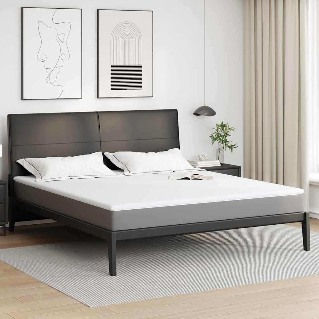 vidaXL Colchón de espuma viscoelástica 180 x 200 cm Thick Suave Blanco