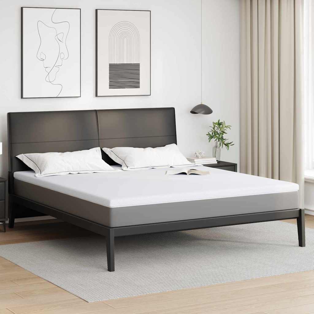 vidaXL Colchón de espuma viscoelástica 180 x 200 cm Thick Suave Blanco