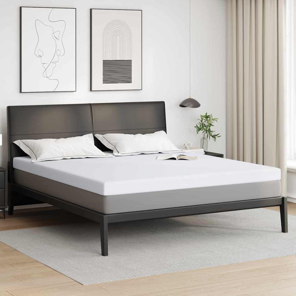 vidaXL Colchón de espuma viscoelástica 200 x 200 cm Thick Suave Blanco