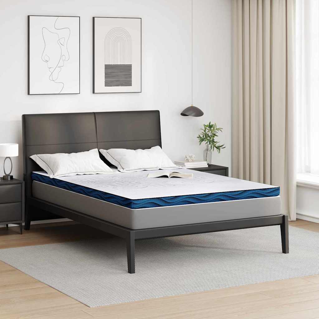 vidaXL Sobrecolchón 140 x 190 cm de grosor Tela Jacquard Blanco