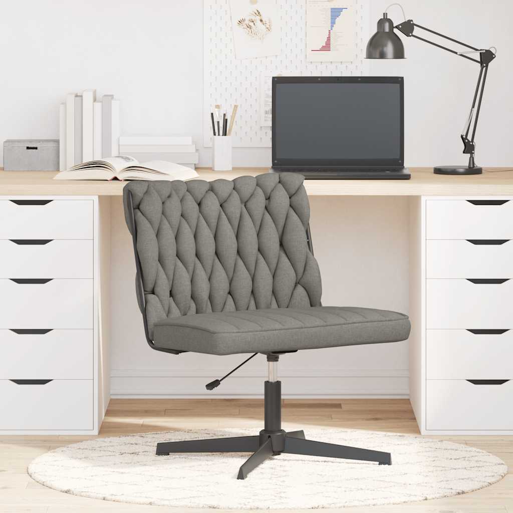 vidaXL Silla de oficina giratoria de tela gris claro
