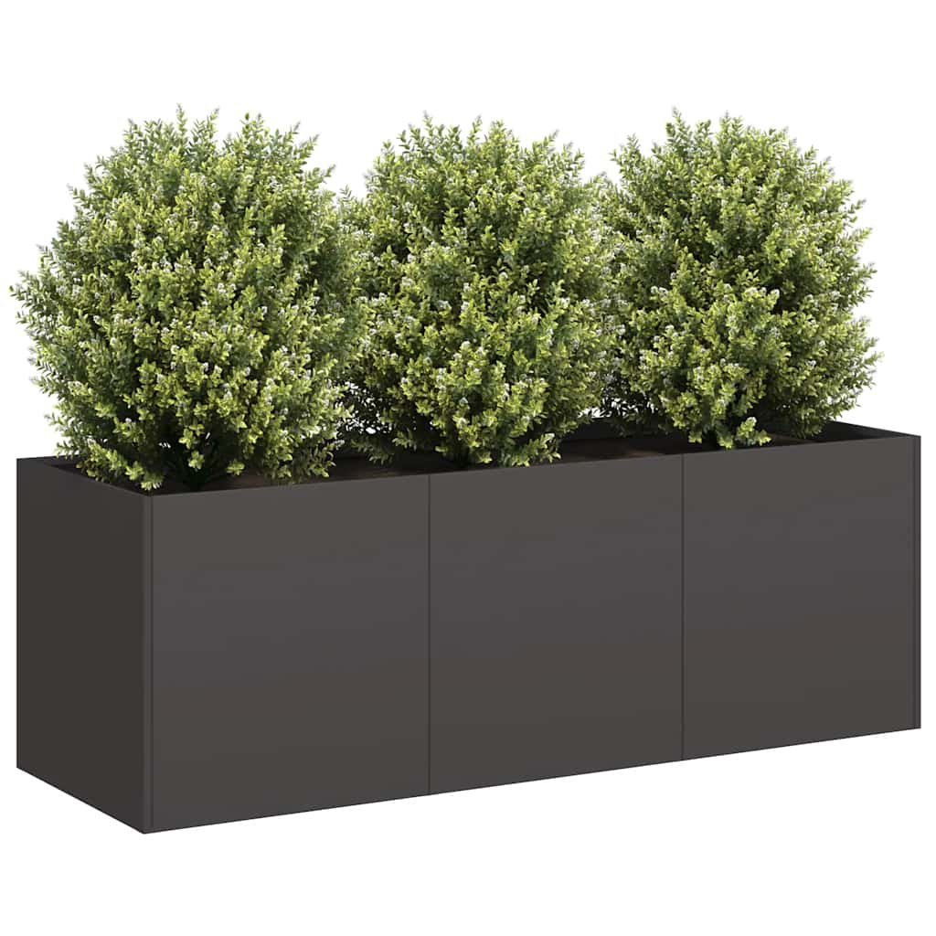 vidaXL Jardinera negra 120x40x40 cm acero laminado en frío