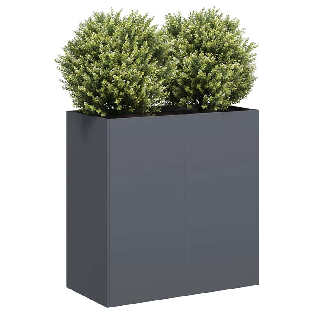 vidaXL Jardinera de acero laminado en frío antracita 80x40x80 cm