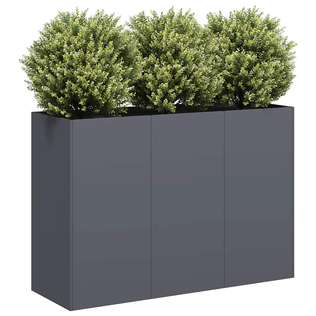 vidaXL Jardinera de acero laminado en frío antracita 120x40x80 cm