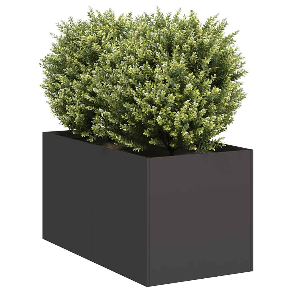 vidaXL Jardinera de acero laminado en frío negro 40x80x40 cm