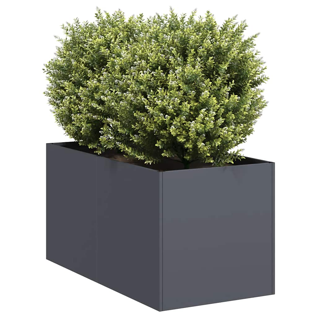 vidaXL Jardinera de acero laminado en frío antracita 40x80x40 cm