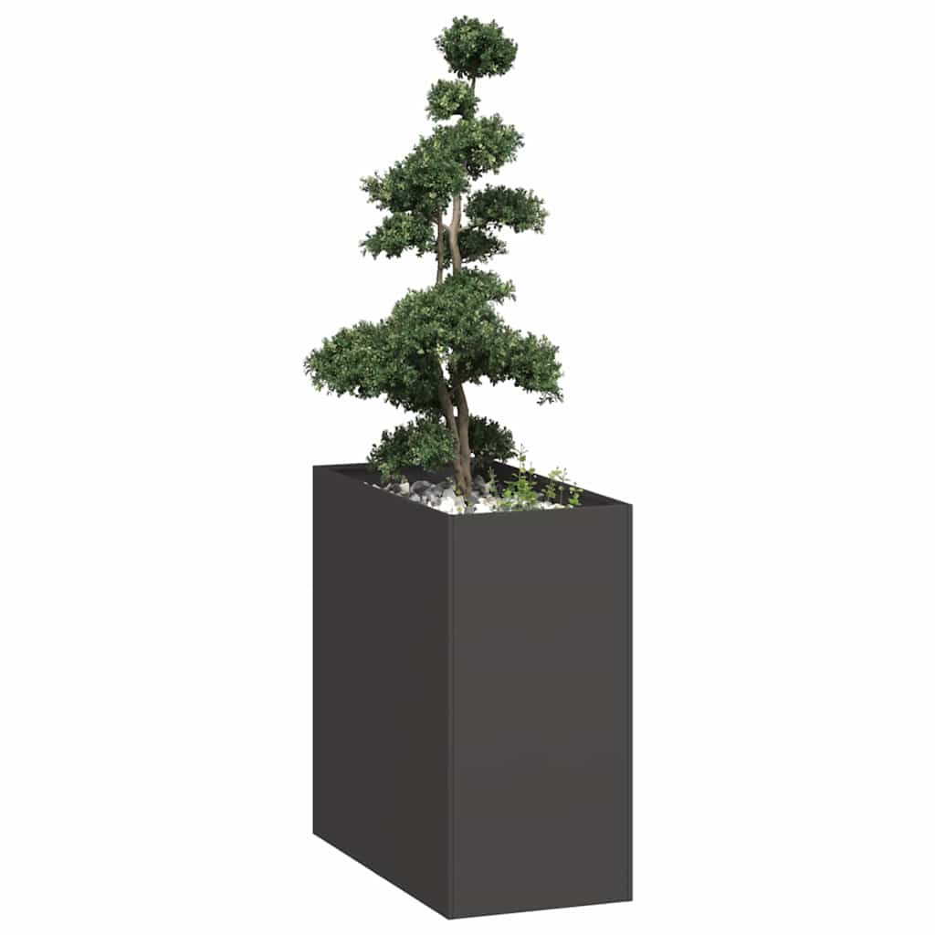 vidaXL Jardinera acero negro 40x80x80 cm