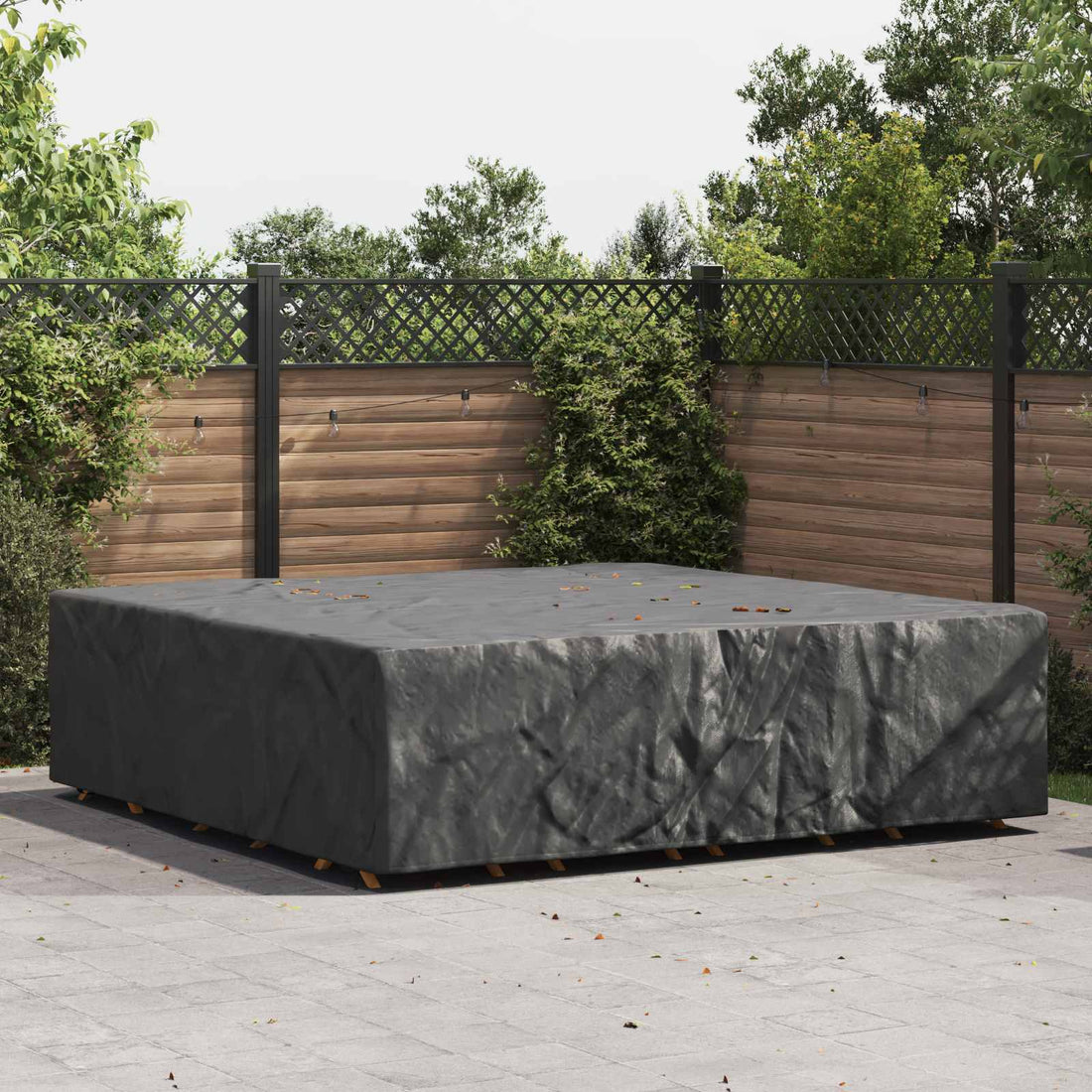 vidaXL Funda para muebles Liso Negro 275 x 275 x 70 cm 210D