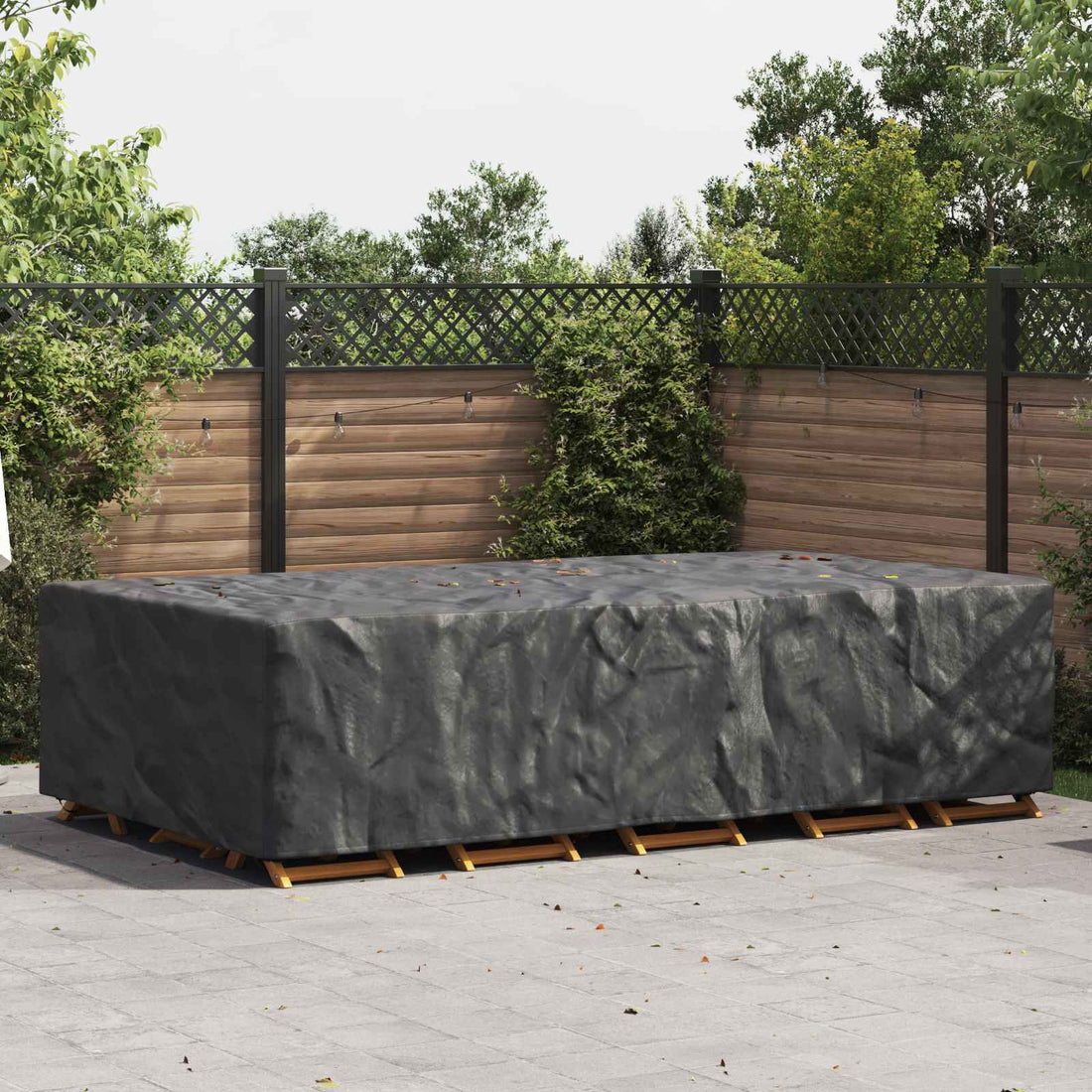 vidaXL Funda para muebles Liso Negro 315 x 180 x 74 cm 420D