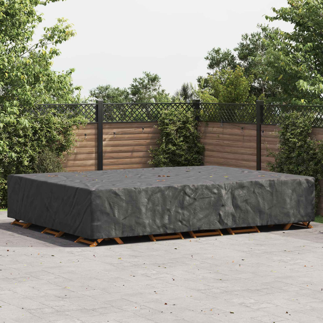 vidaXL Funda para muebles Liso Negro 350 x 260 x 90 cm 210D