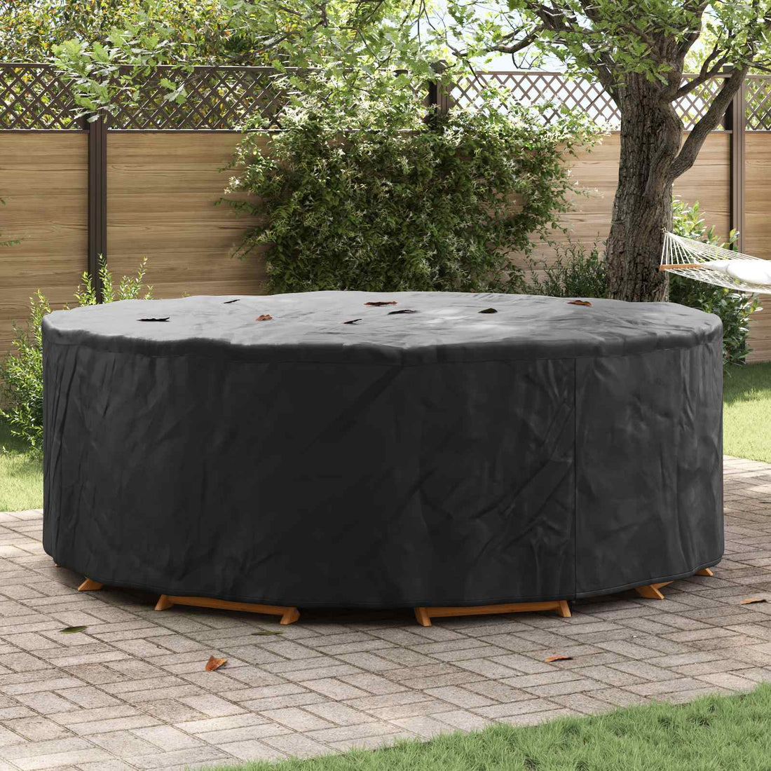 vidaXL Funda para muebles 244 x 244 x 105 cm Tela Oxford 210D Redondo